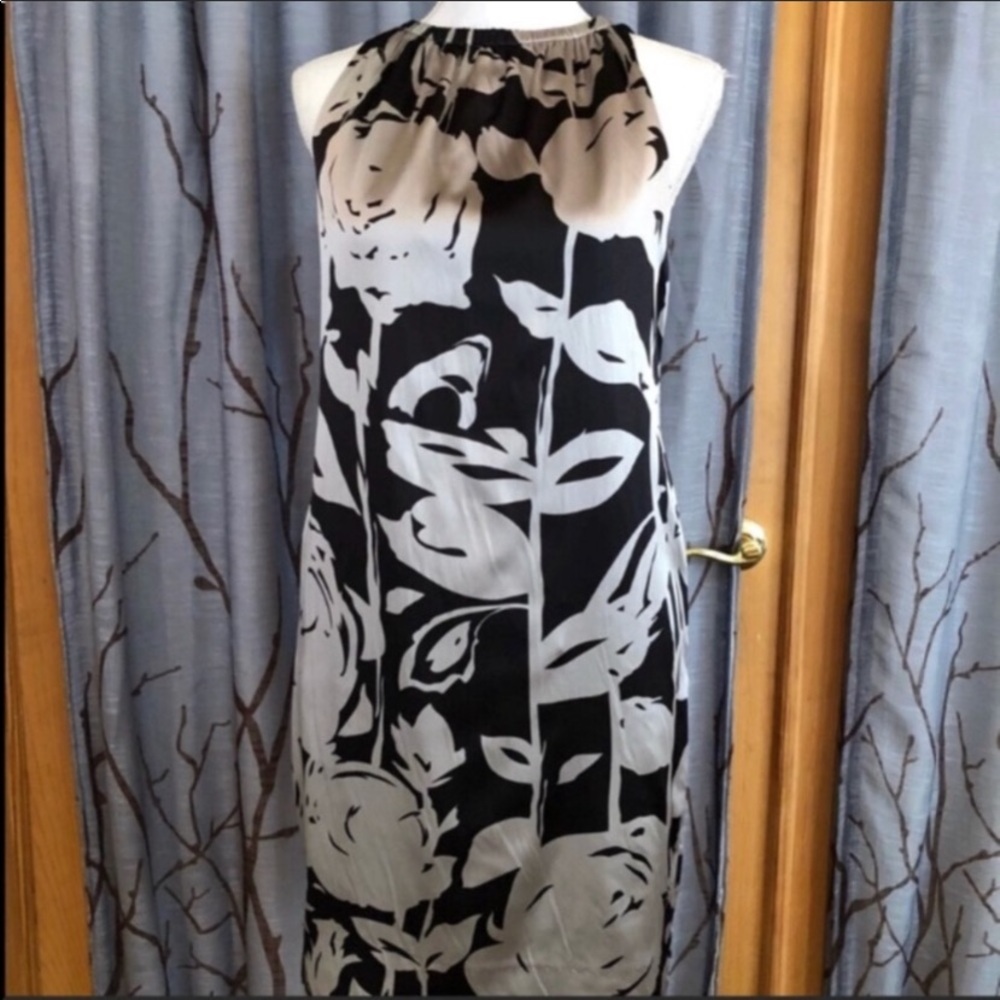 Taylor 4 silk blend sleeveless dress Black silver